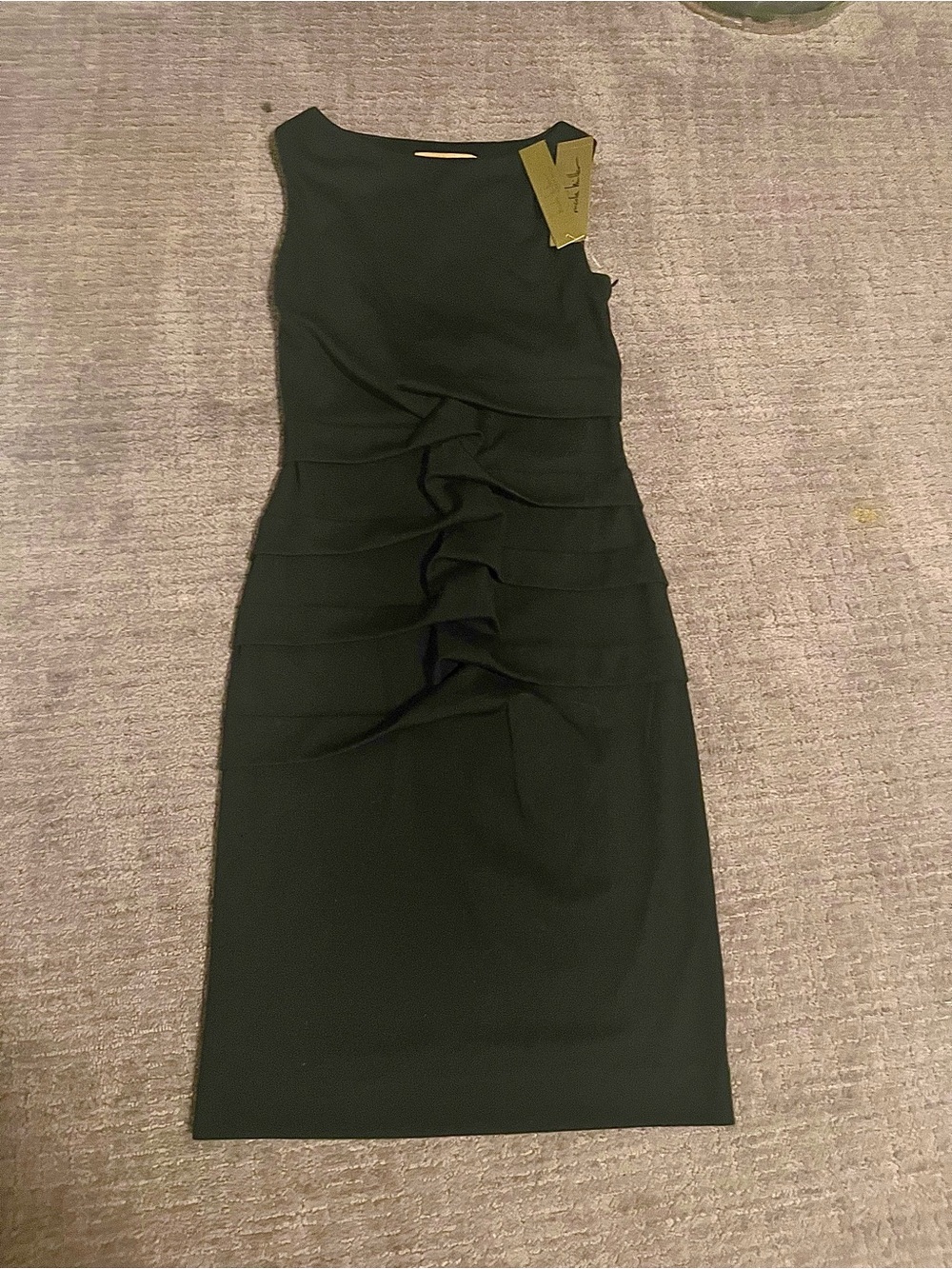 NWT Nicole miller black ruffle dress size S